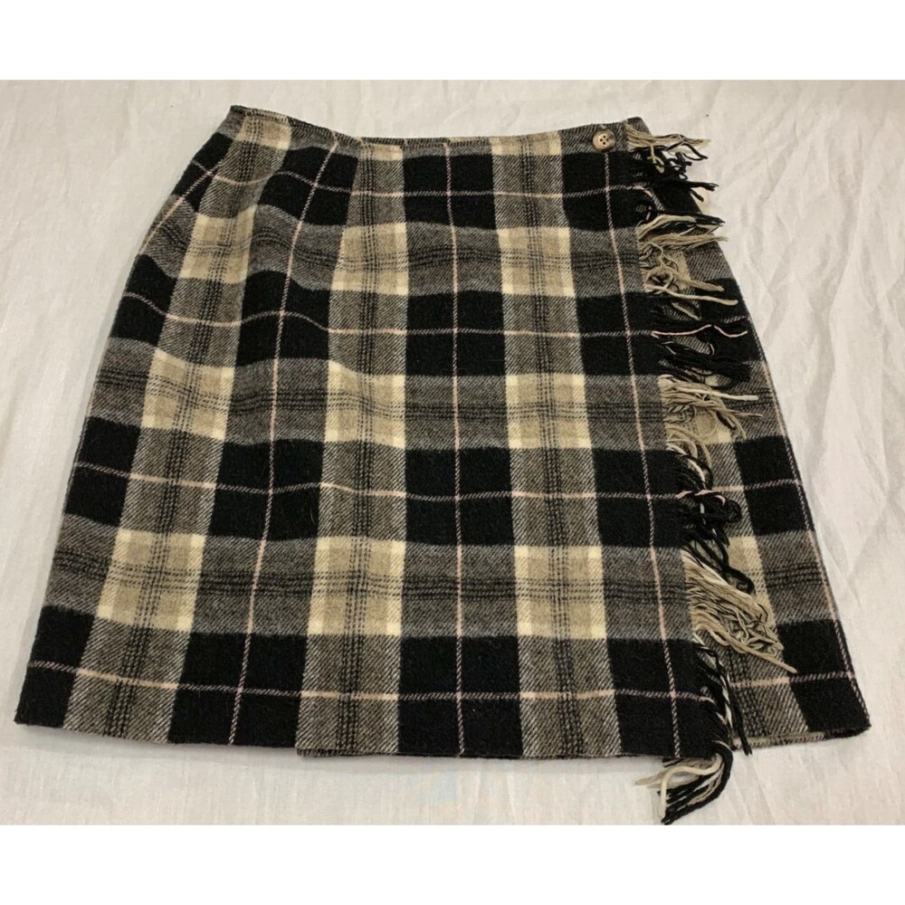 MARSH LANDING WOMENS WRAP WOOL SKIRT SIZE 12